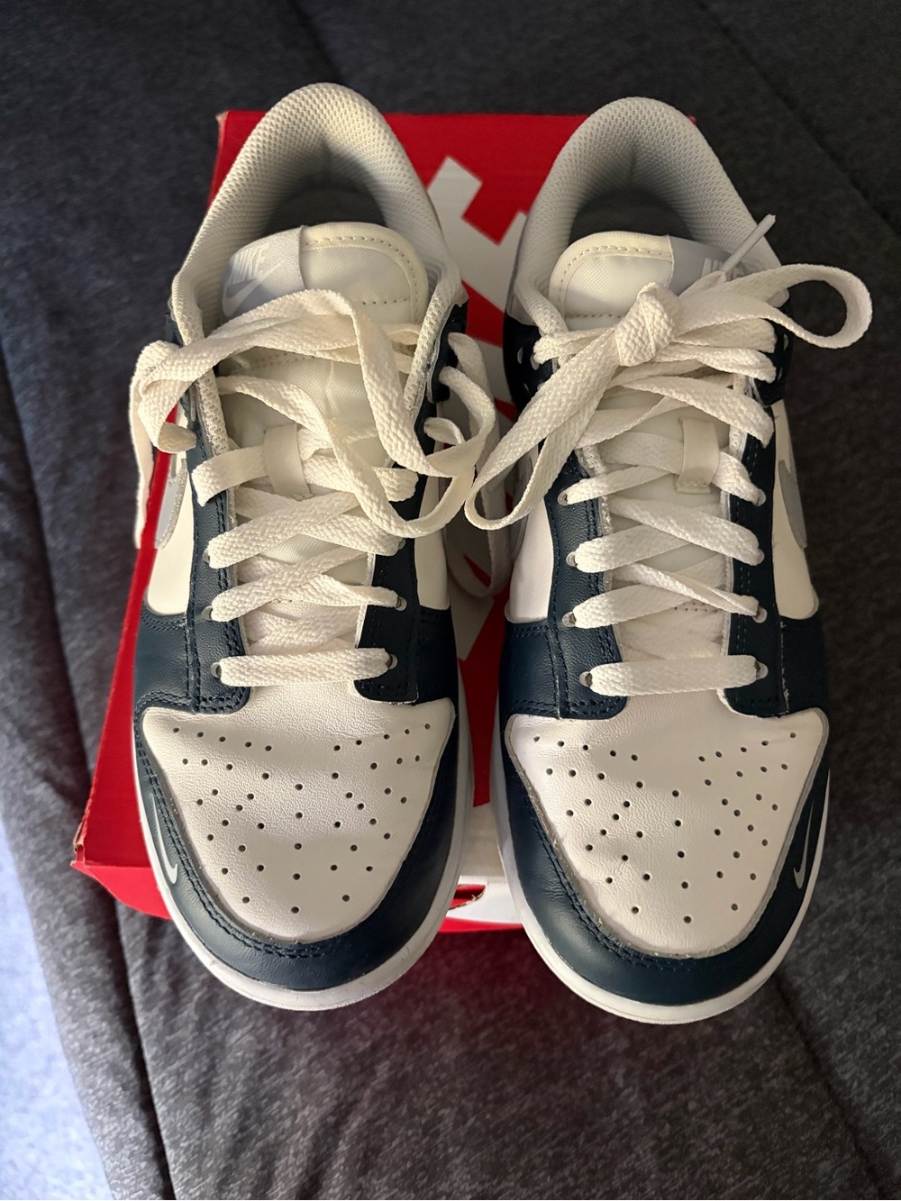 Nike Women’s or Mens White and Navy Low-Top Sneakers - Classic Two-Tone